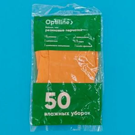 Перчатки резиновые L ОптиЛайн  1 шт