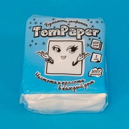 Салфетка TomPaper белая 100 шт.